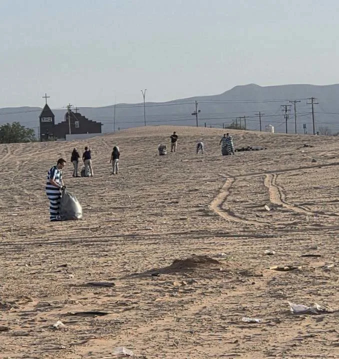 El Paso County Sheriff staff and jail inmates cleaning up Red Sands after Fourth of July celebrations on Monday, July 5. Photo courtesy of the El Paso County Sheriff’s Office.