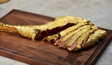 gold foiled steak