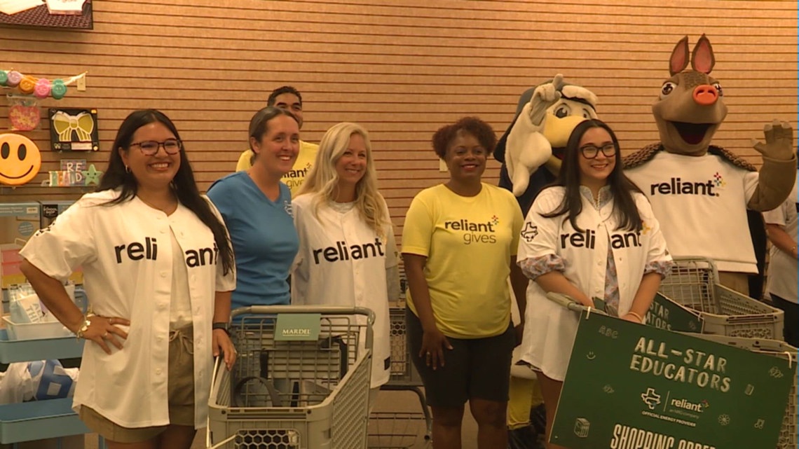 Teachers surprised with shopping spree thanks to the Corpus Christi Hooks and Reliant Energy