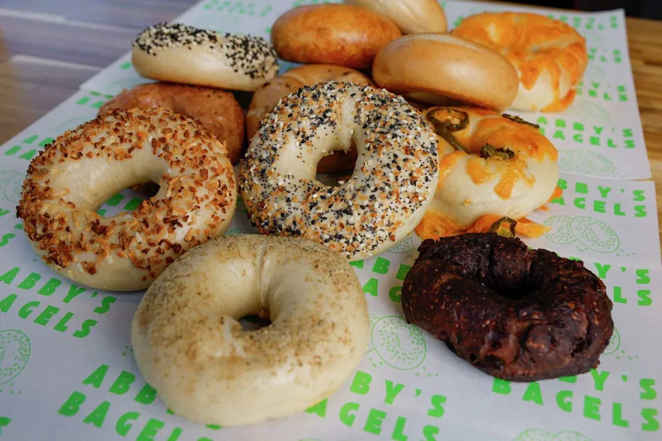 Abby’s Bagels is named after owner Nick Backlund's wife, Abby. (Elías Valverde II/Staff Photographer)