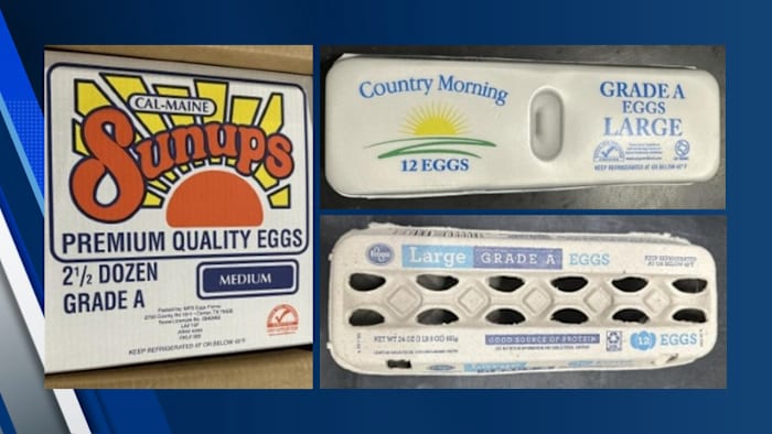 Nearly 1.6M eggs recalled in Texas and nearby states over possible salmonella contamination