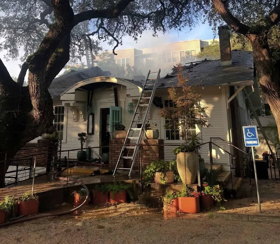 The remnants of Bar Peached in Austin after a fire broke out in the building on Sunday, May 31, 2026. (Courtesy Of Bar Peached/Eric Silverstein)