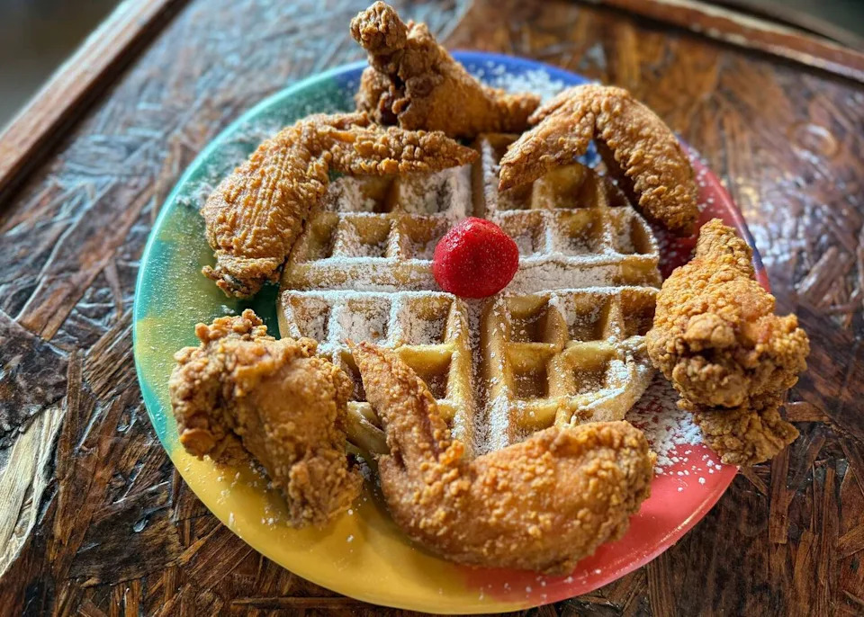 Chicken and waffles at The Breakfast Klub. (Bao Ong / Houston Chronicle)