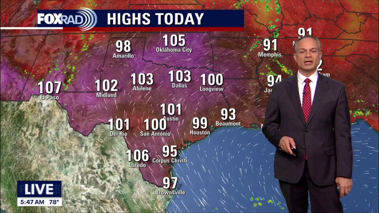 Houston weather: Friday heat reaches into upper-90s