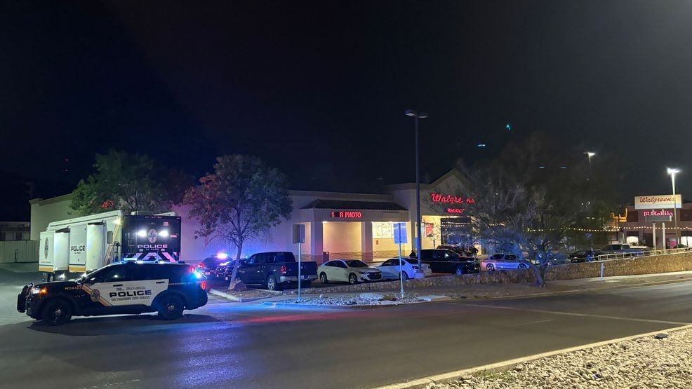 Man hospitalized after late-night shooting at Mesa Street Walgreens near UTEP (Credit: KFOX)