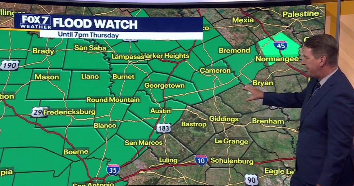 Austin weather: Flood Watch in effect through Thursday