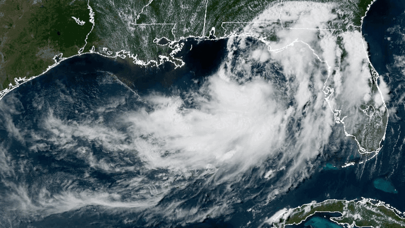 GOES Satellite image of the Gulf (NOAA - GOES Satellite).