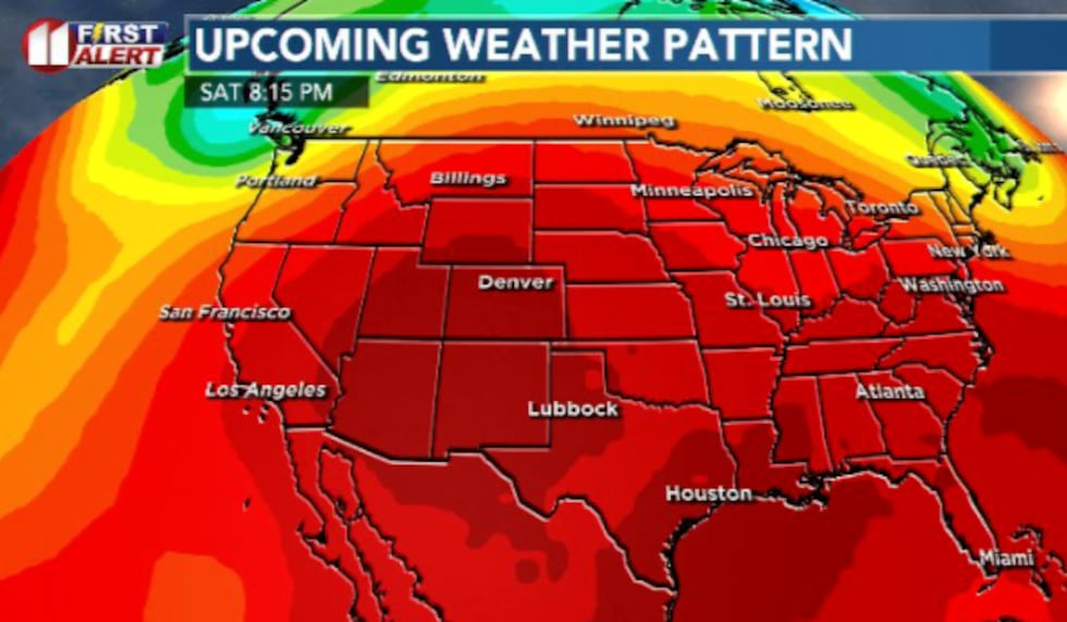 High pressure remains dominant for most of the southern US over the coming days