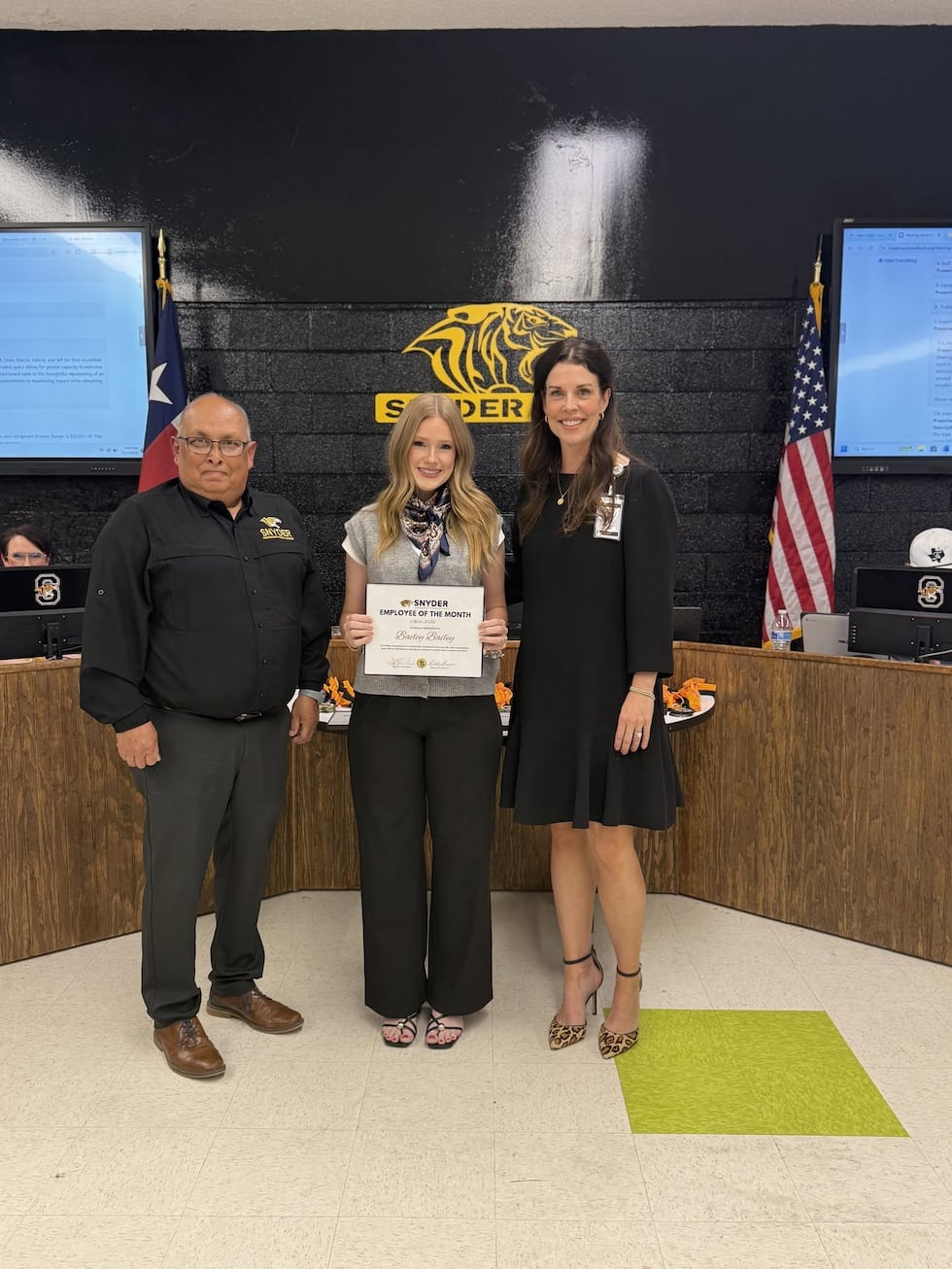 Mrs. Bailey honored as Snyder ISD teacher of the year