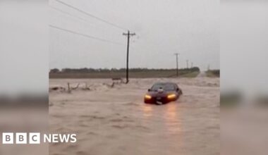 Watch: Flood waters surge in Texas after huge rainstorms