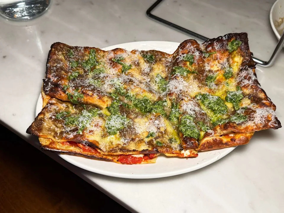 Mushroom and ricotta lasagna at Tiny Champions. (Bao Ong / Houston Chronicle)