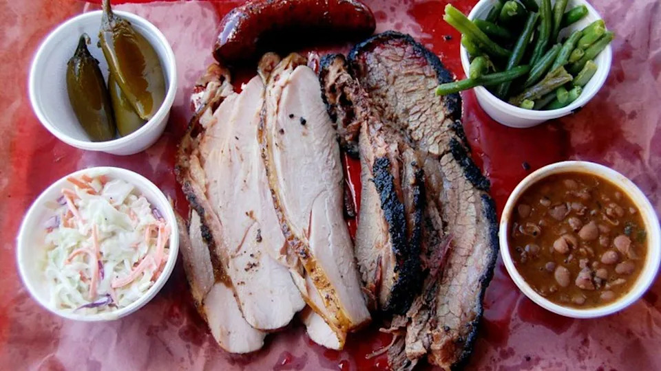 Terry Black's Barbecue serves meat by the pound daily until 9 p.m. (Austin American-Statesman)