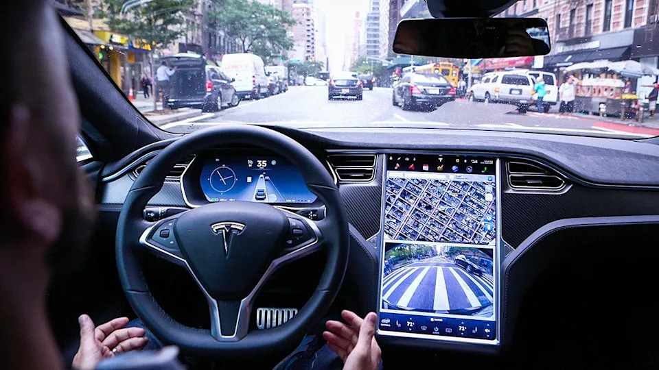 Tesla vehicle self-driving technology