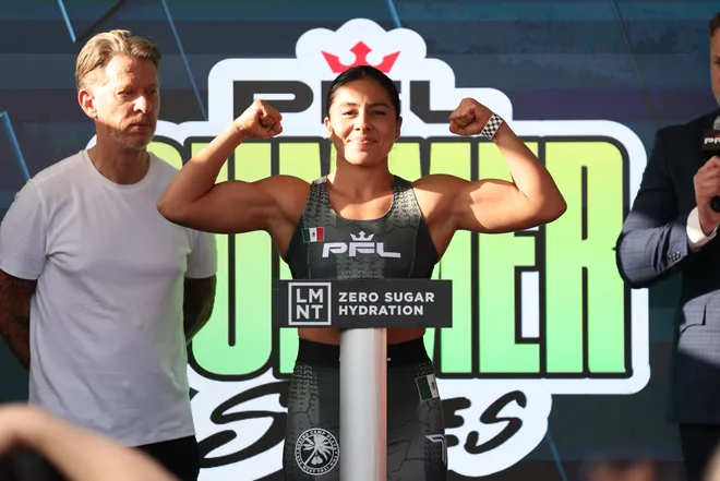 2026 PFL 9: Austin Ceremonial Weigh-ins at Inn Cahoots in Austin, Texas. Friday, July 17, 2026. (Matt Ferris / PFL)