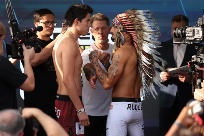 2026 PFL 9: Austin Ceremonial Weigh-ins at Inn Cahoots in Austin, Texas. Friday, July 17, 2026. (Matt Ferris / PFL)