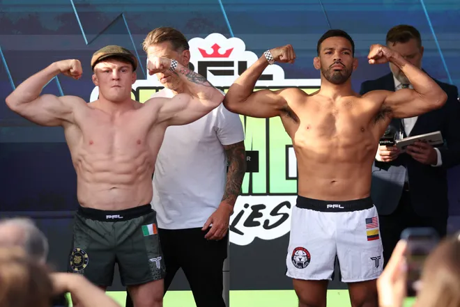 2026 PFL 9: Austin Ceremonial Weigh-ins at Inn Cahoots in Austin, Texas. Friday, July 17, 2026. (Matt Ferris / PFL)