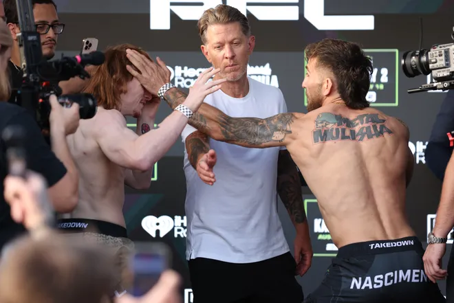 2026 PFL 9: Austin Ceremonial Weigh-ins at Inn Cahoots in Austin, Texas. Friday, July 17, 2026. (Matt Ferris / PFL)