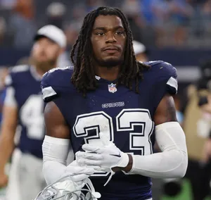 Aug 24, 2024; Arlington, Texas, USA; Dallas Cowboys safety Julius Wood (33) walks off the field after the game against the Los Angeles Chargers at AT & T Stadium. Mandatory Credit: Tim Heitman-USA TODAY Sports