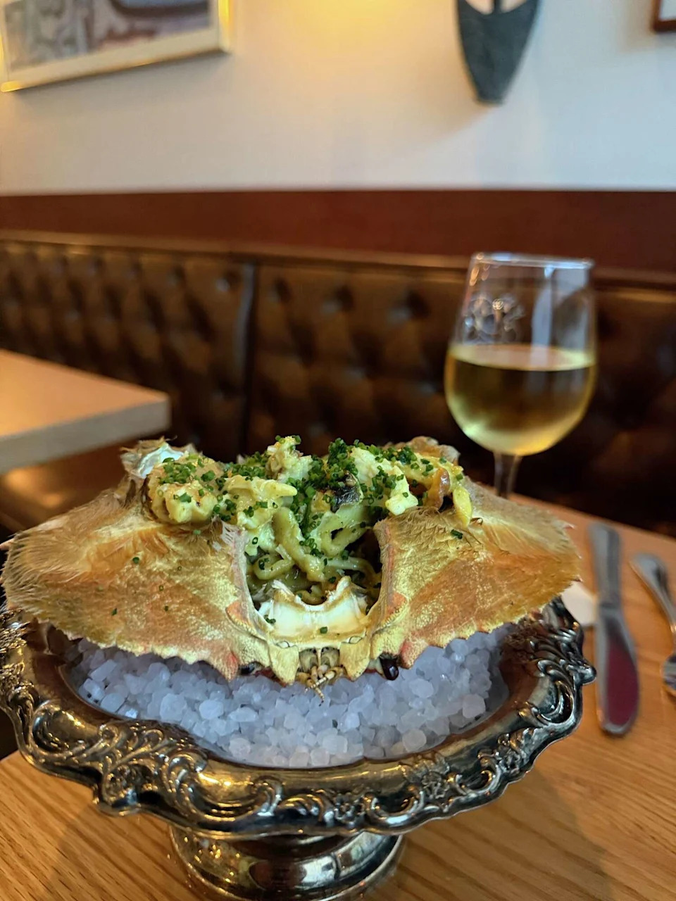 Dungeness crab spaetzle with vadouvan curry butter is one of the seasonal specials at Fish Shop. (Ana Gutierrez / Austin American-Statesman)
