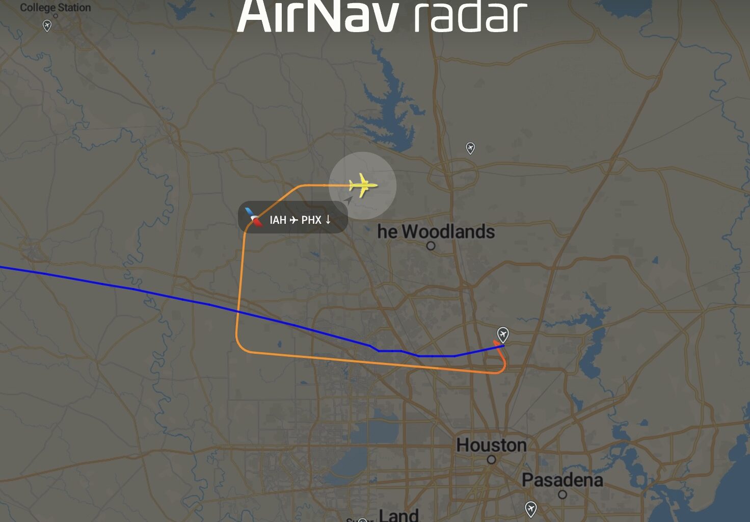 American Airlines flight AA1937 is declaring an emergency after takeoff from Houston