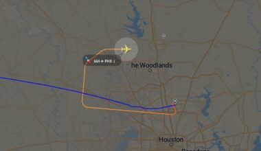 American Airlines flight AA1937 is declaring an emergency after takeoff from Houston