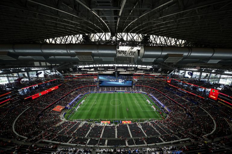 ARLINGTON, TEXAS - JULY 06: A general view before the FIFA World Cup 2026 Round of 16 match between Portugal and Spain at Dallas Stadium on July 06, 2026 in Arlington, Texas. Kevin C. Cox/Getty Images/AFP (Photo by Kevin C. Cox / GETTY IMAGES NORTH AMERICA / Getty Images via AFP)