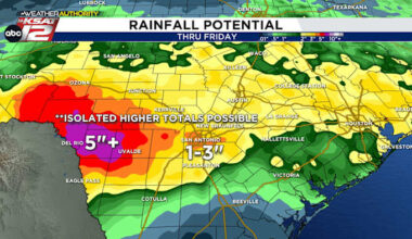 Heavy rainfall possible later Monday through Thursday, flooding a concern