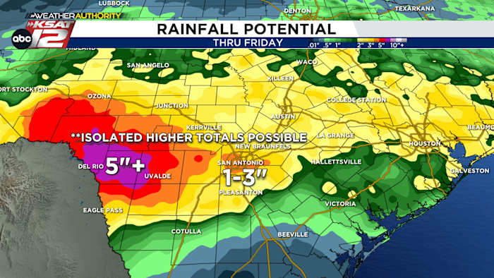 Heavy rainfall possible later Monday through Thursday, flooding a concern