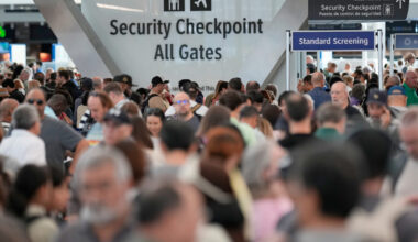 IAH Security Checkpoint Crowd