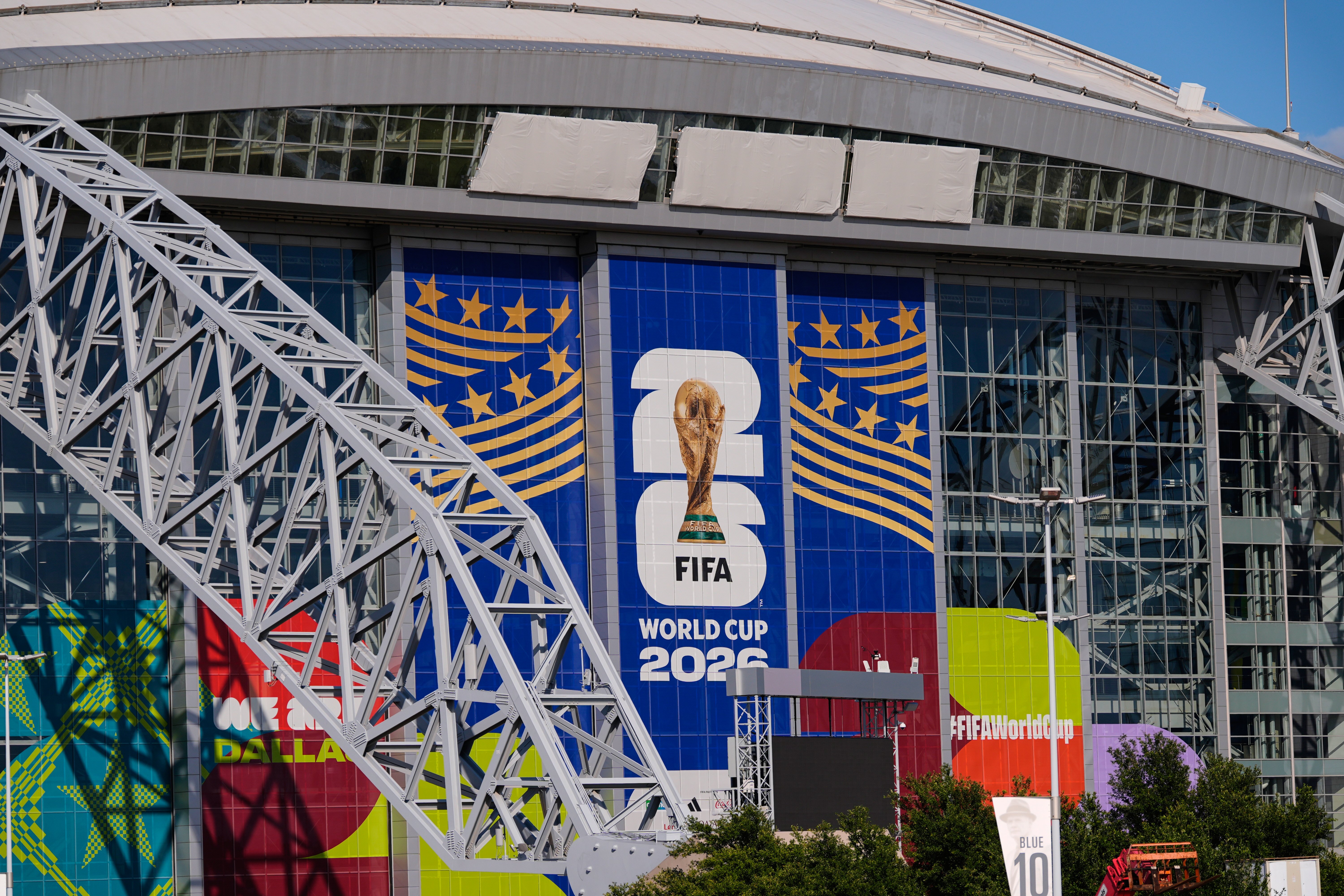 AT&T Stadium, where 9 2026 FIFA World Cup soccer matches were played in Arlington, Texas.