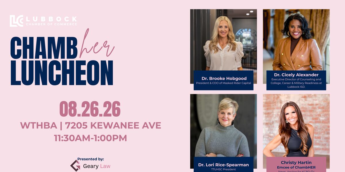 Lubbock Chamber Announces Inaugural ChambHER Luncheon