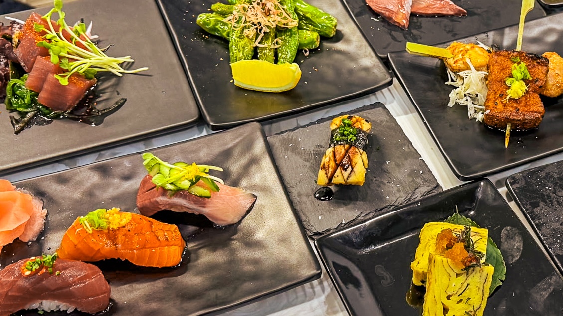 a plate of sushi and tapas at Bite Sushi and Tapas