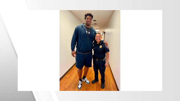 Texas' tallest police officer? 7-foot-3 Jordan 'Tiny' Wilmore to be sworn in Tuesday