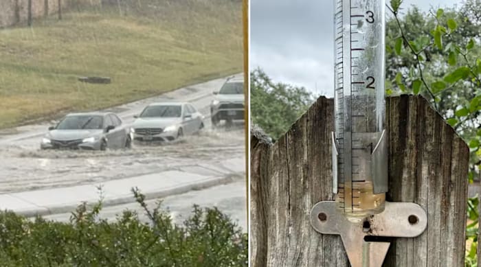 Viewers share photos, videos of heavy downpours and street flooding in San Antonio