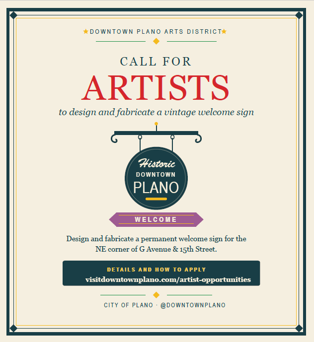 City of Plano Seeks Artist for Downtown Arts District Entry