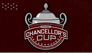 The Chancellor’s Cup logo featuring a silver trophy above a maroon shield with the words “The Chancellor’s Cup,” set against a maroon background.