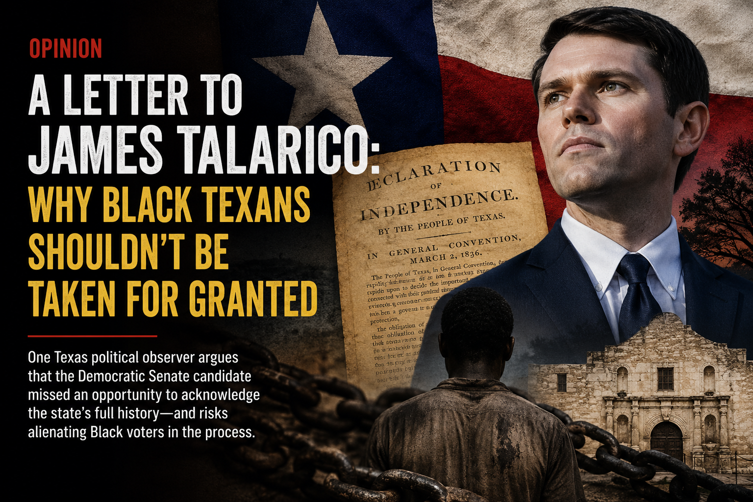 James Urged to Acknowledge Race in Texas Senate Campaign