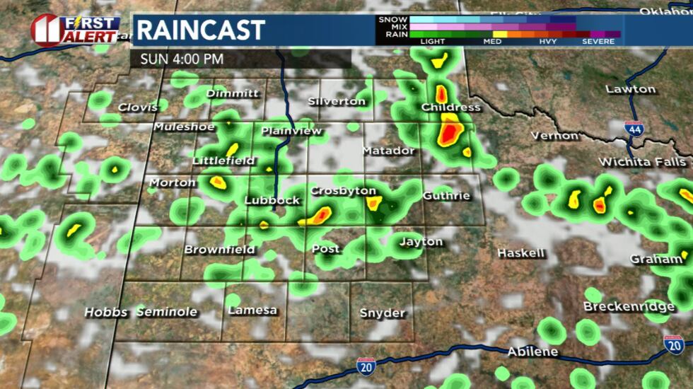 Scattered storm chances this afternoon and evening
