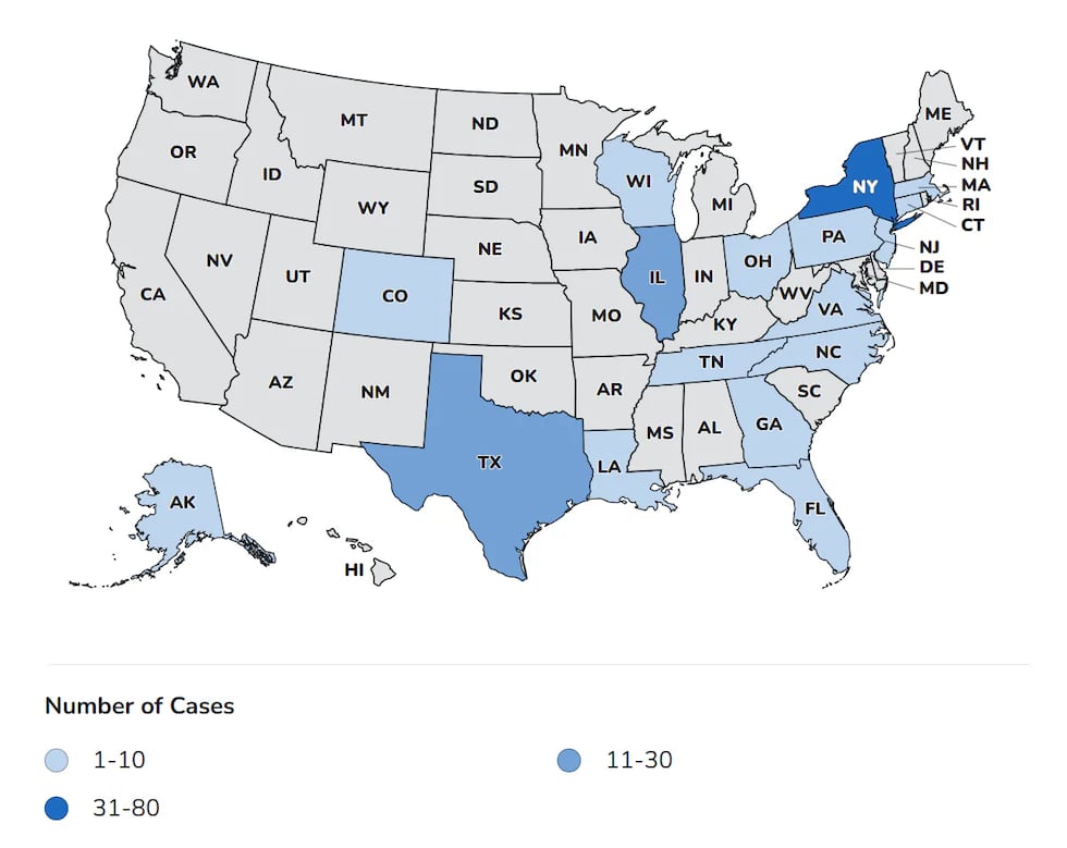 Cyclospora cases in the U.S.
