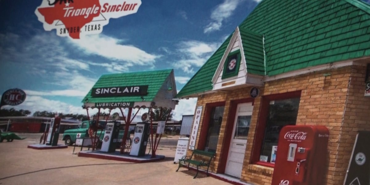 Snyder man restored 1932 Sinclair station into roadside attraction