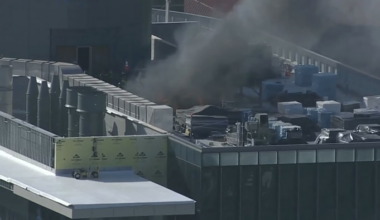 Piece of equipment catches fire on roof of Centennial Tower in Texas Medical Center