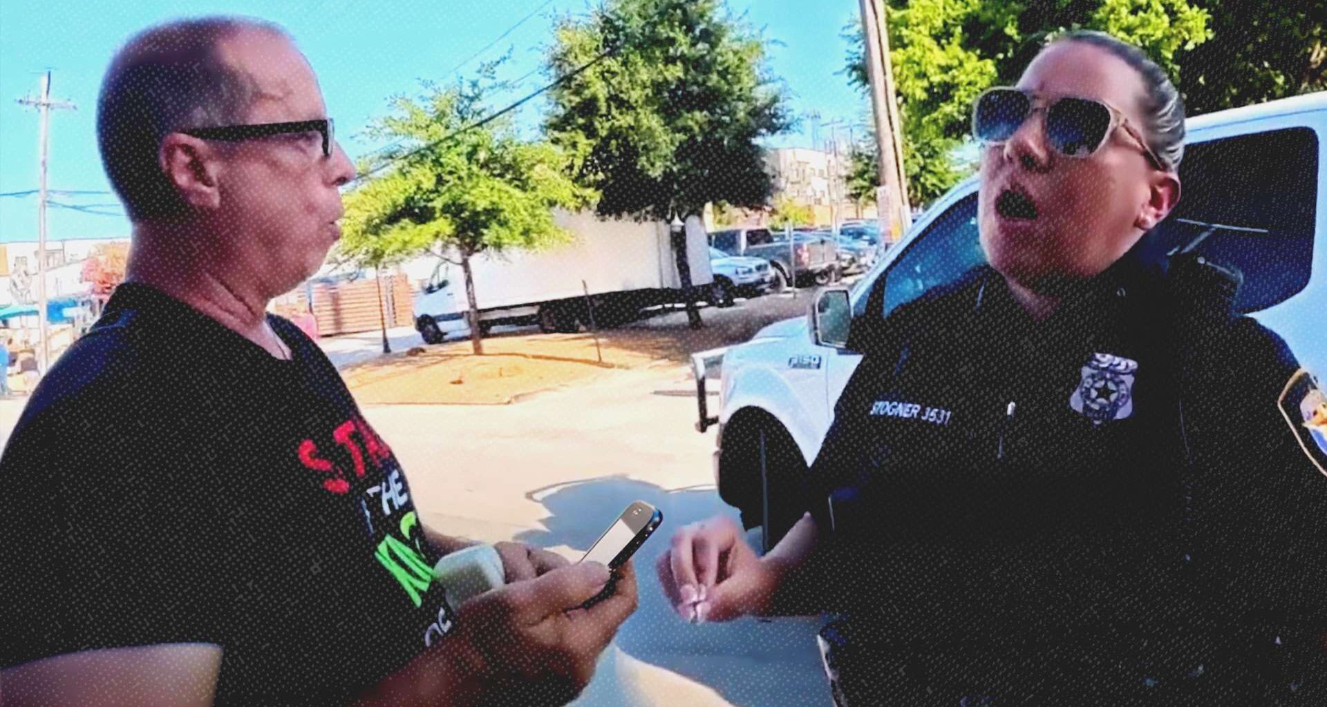 Video shows Texas cop writing ticket for 'offensive' speech at pride event