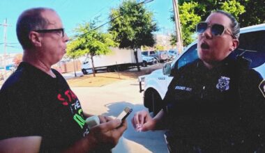 Video shows Texas cop writing ticket for 'offensive' speech at pride event