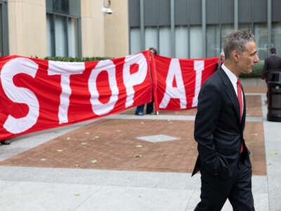 OpenAI's attorney William Savitt walks to a press conference outside the courthouse at the Ronald V. Dellums Federal Building on May 5, 2026, in Oakland, California.