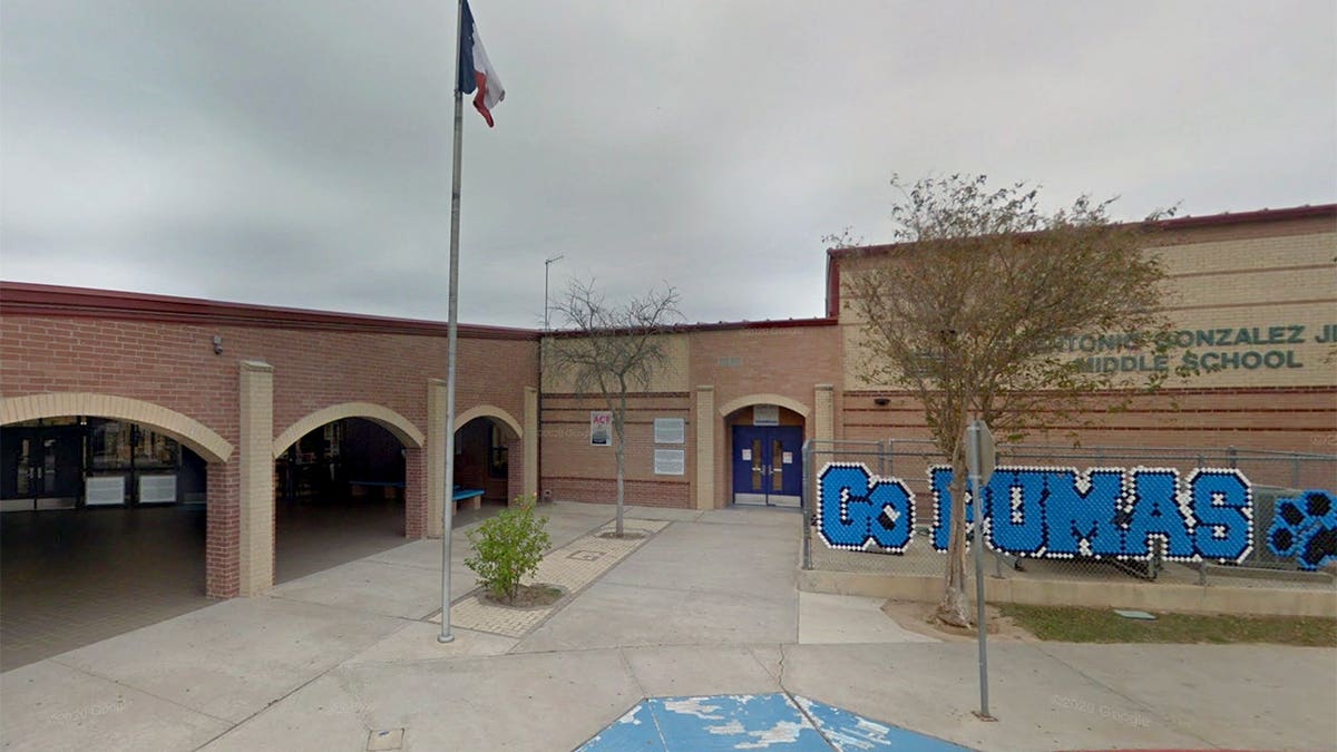 Outside of Gonzalez Middle School in Laredo, Texas.