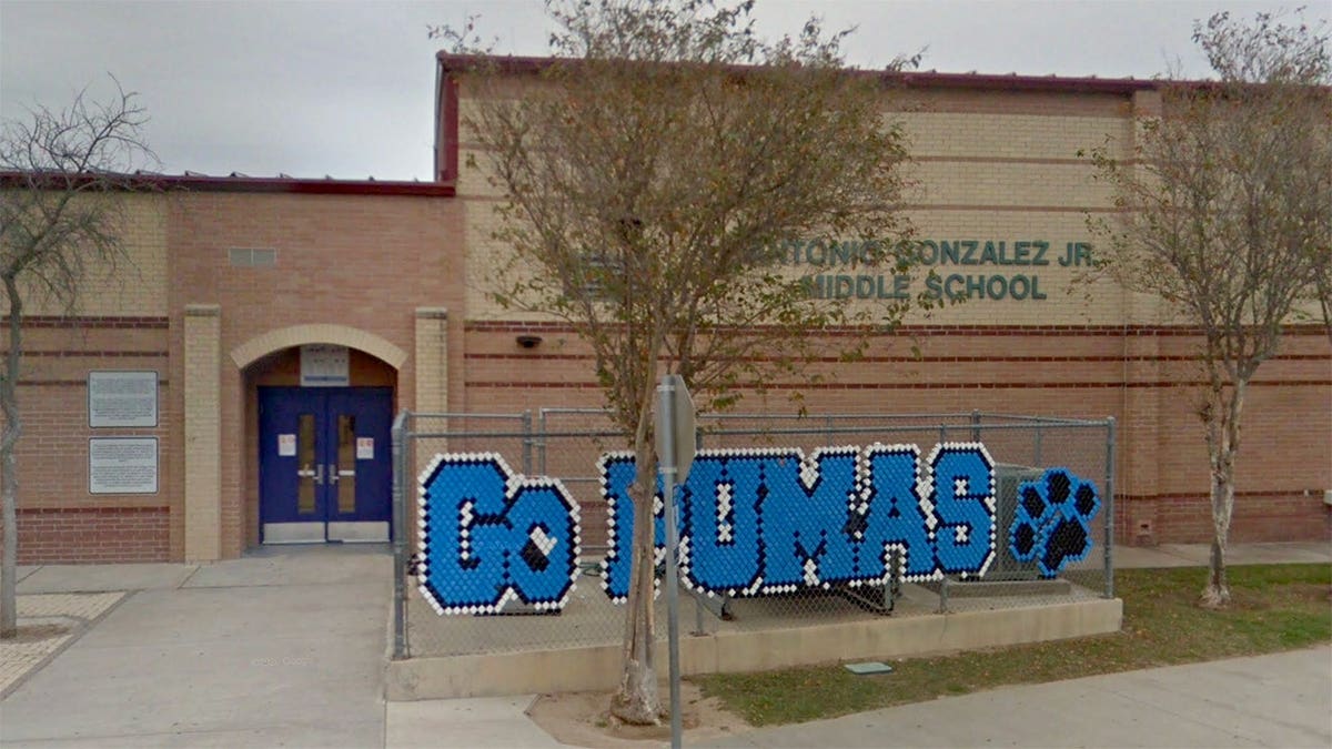 Exterior of Gonzalez Middle School in Laredo, Texas