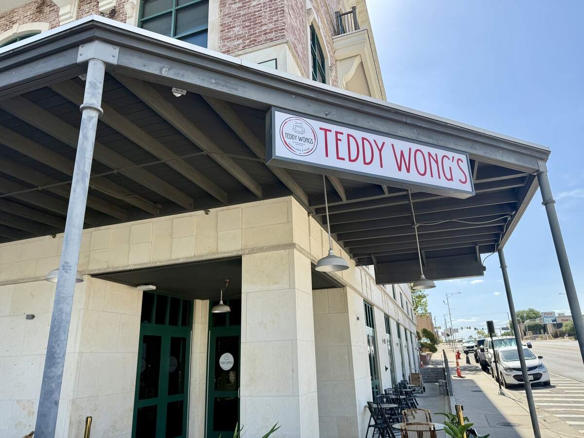 Teddy Wong’s Dumplings & Wine is in a historic building on the Weatherford courthouse square.