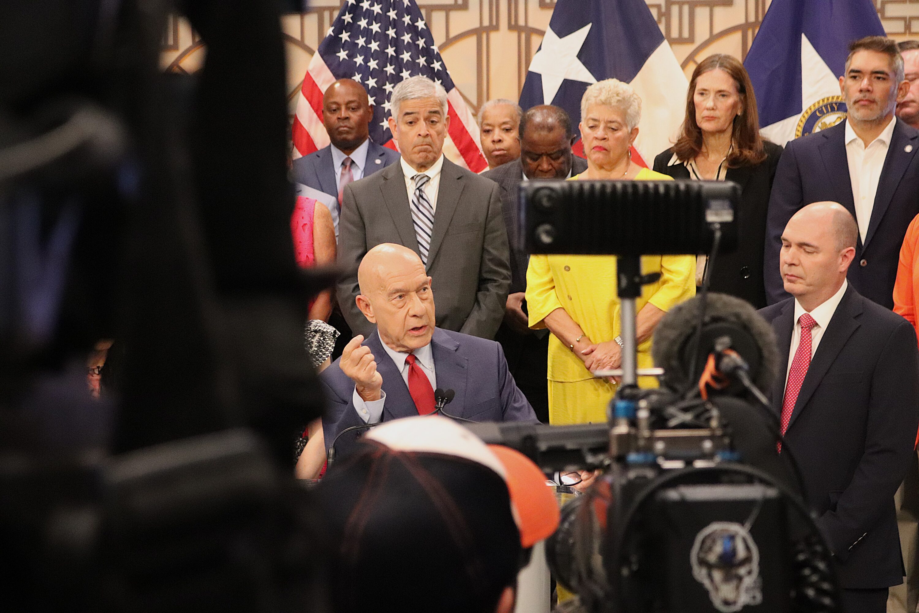 Houston Mayor John Whitmire speaks about his proposed budget on May 5, 2026.