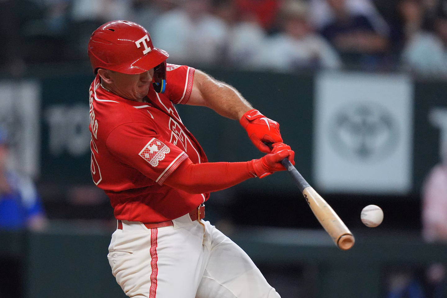 Langford and Burger homer in a four-run eighth as the Rangers beat the Astros 7-3