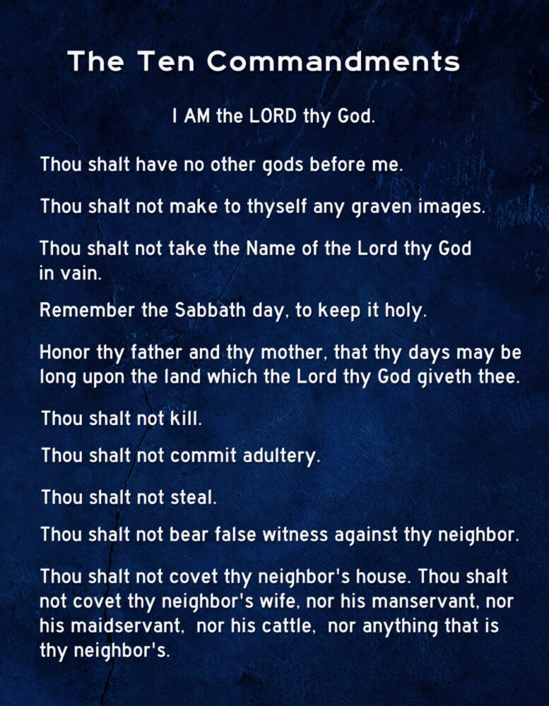 Ten Commandments Poster